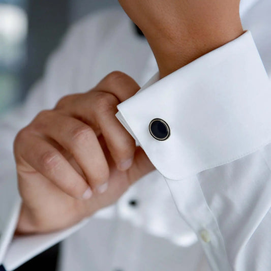 Statement Silver Cufflink Vibe For Men