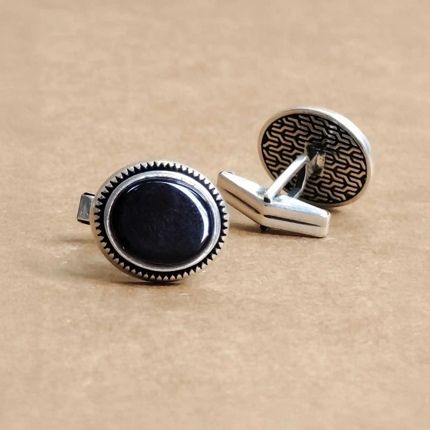 Statement Silver Cufflink Vibe For Men