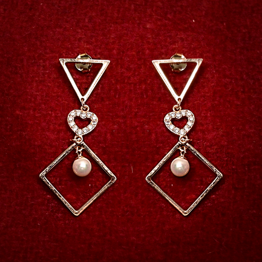 College Everyday Triangle Drop Earring