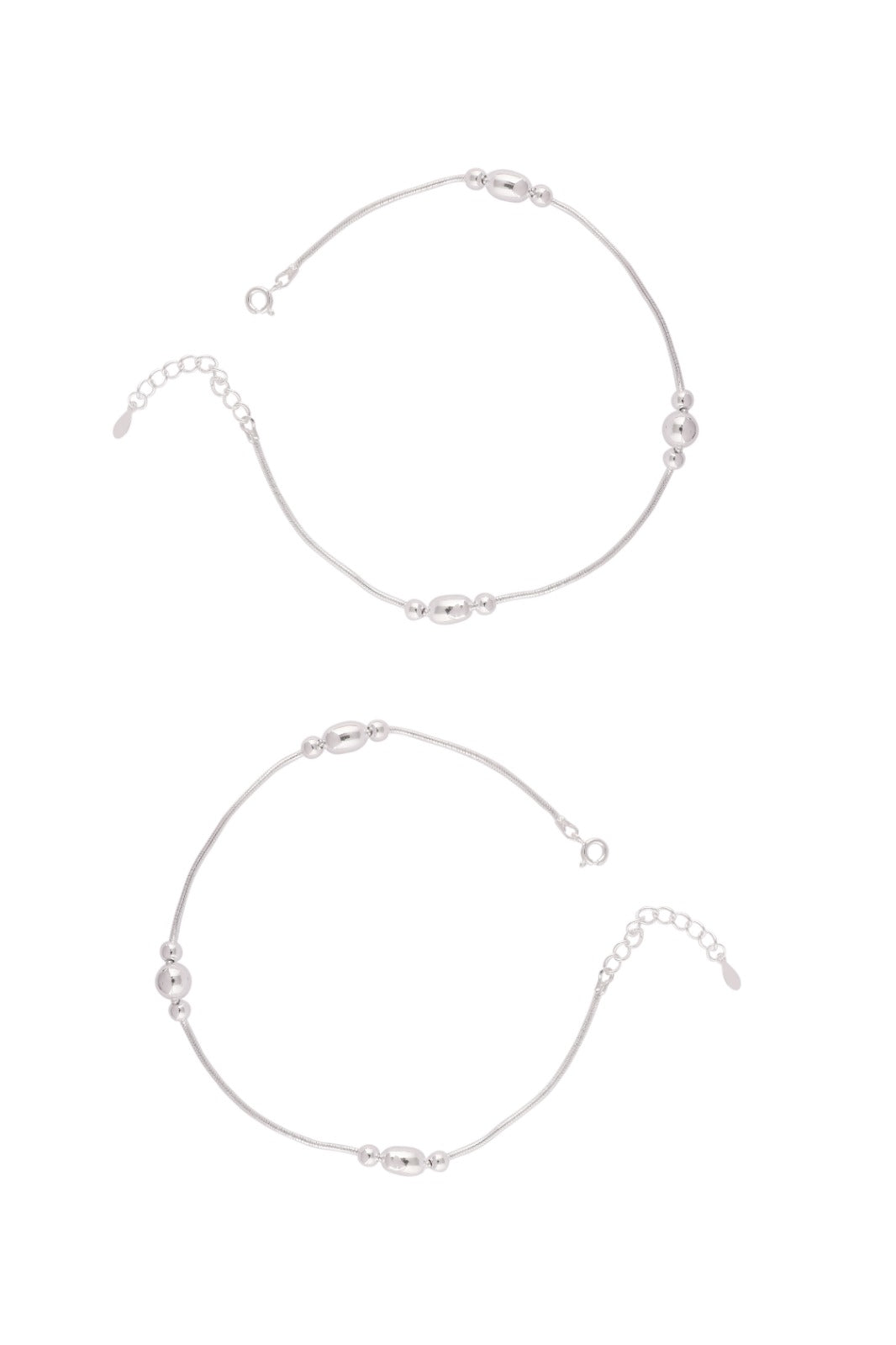 Radiant Silver Holiday Anklet