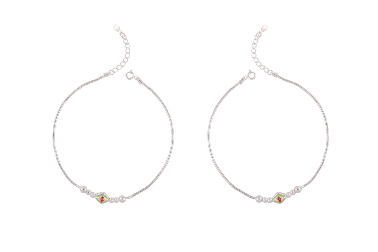 Playful Silver Vacation Anklet