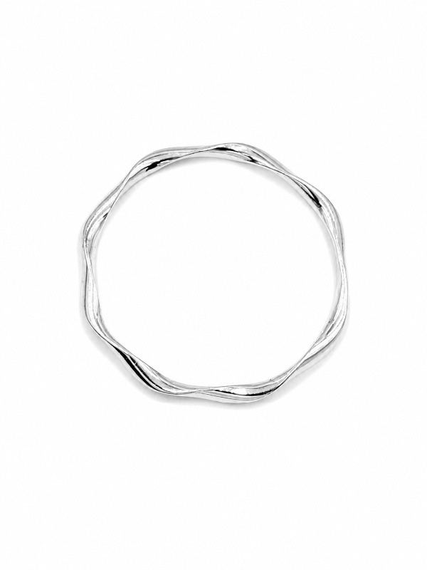 Handmade 925 Silver Hammered Bangle