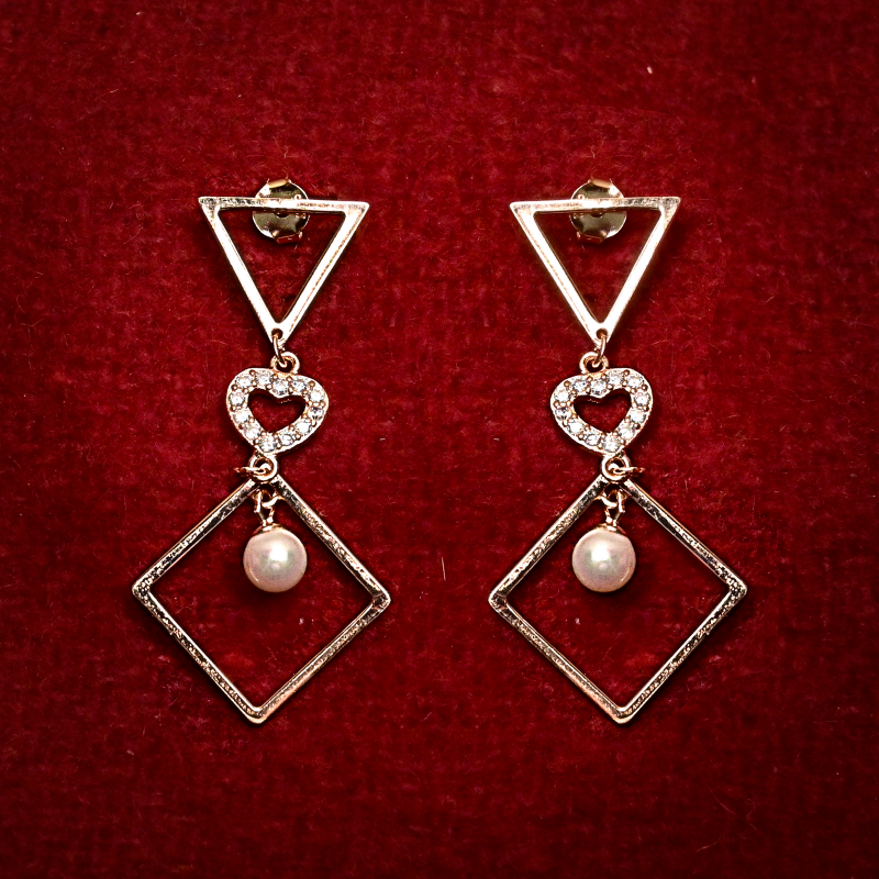 College Everyday Triangle Drop Earring