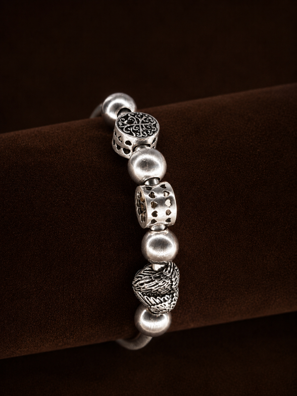 Handcrafted Hammered 925 Silver Cuff Bangle