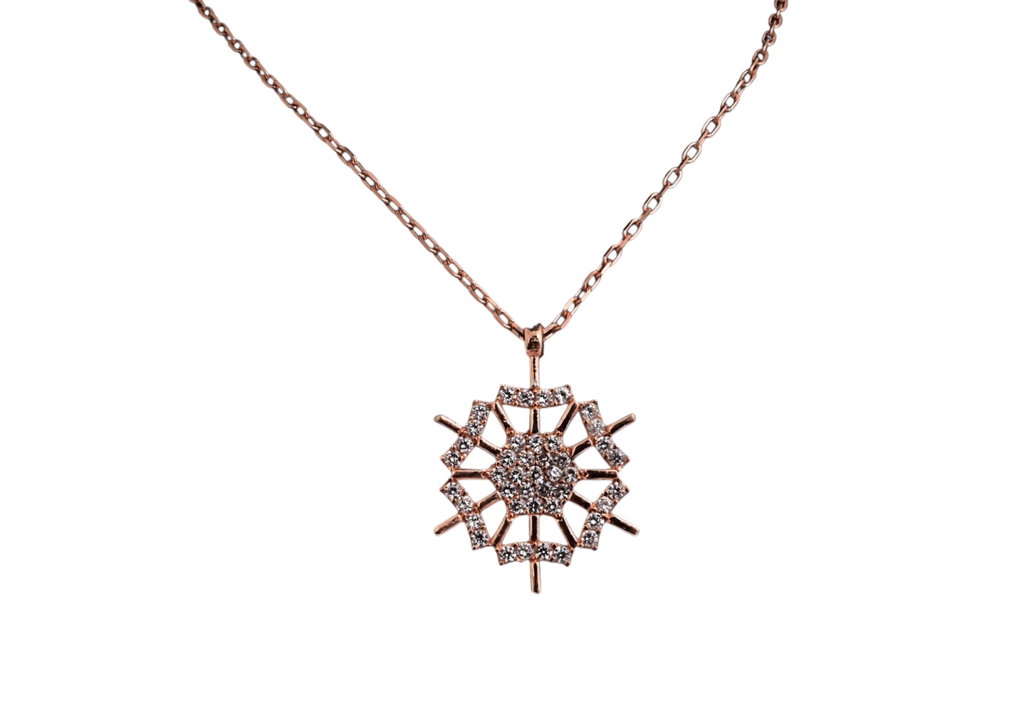 Geometric Silver Hexagon Pendant
