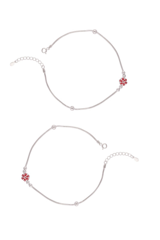 Vintage Silver Heirloom Anklet