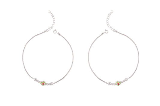 Playful Silver Vacation Anklet