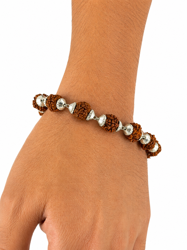 Rudraksha Silver Bracelet