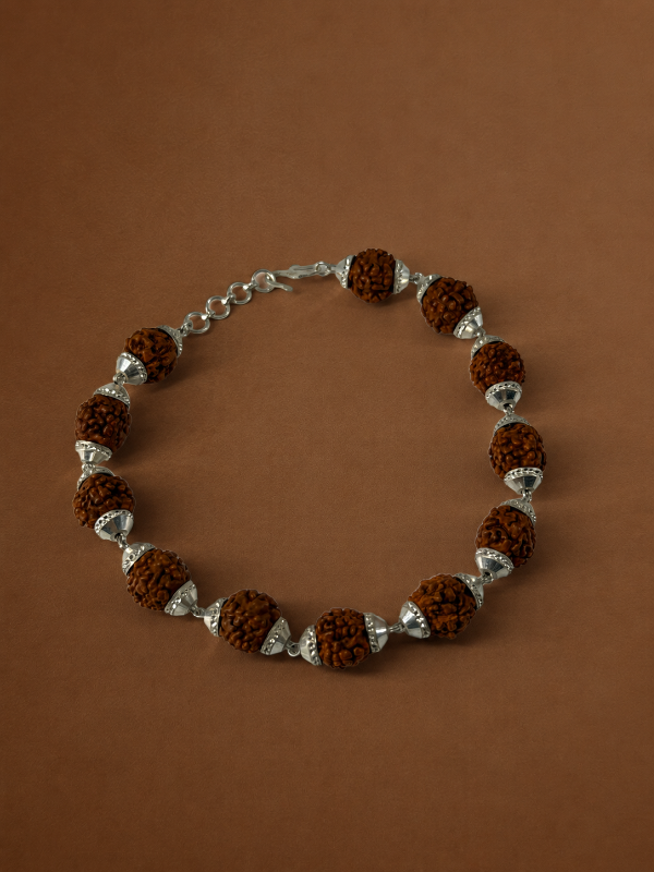 Rudraksha Silver Bracelet